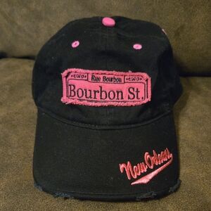 Black and Pink New Orleans Cap